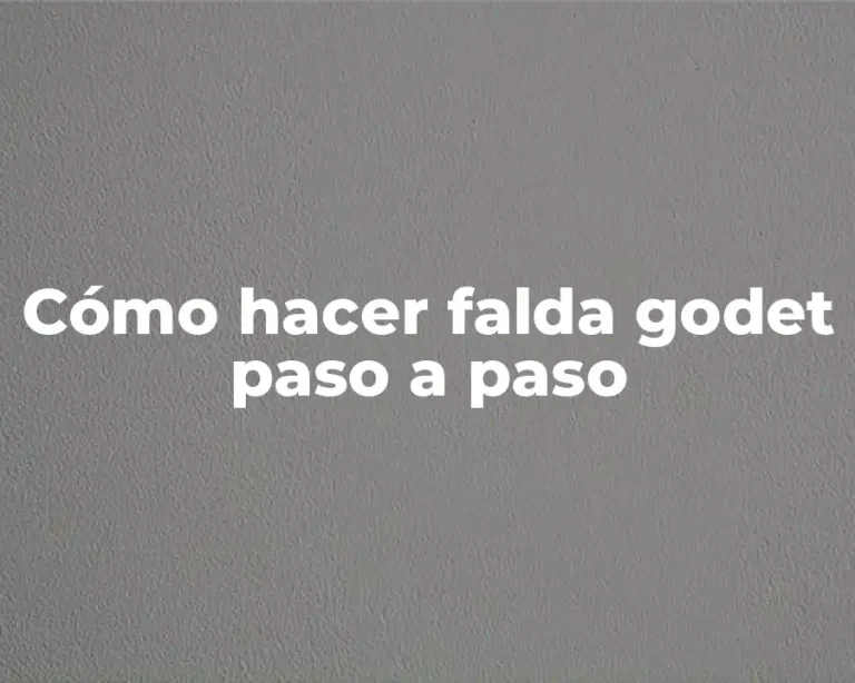 Cómo hacer falda godet paso a paso