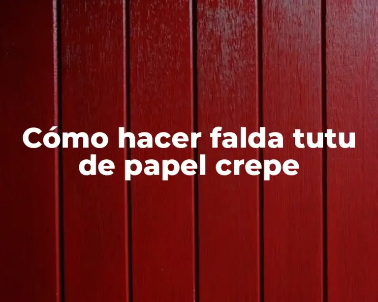 Cómo hacer falda tutu de papel crepe