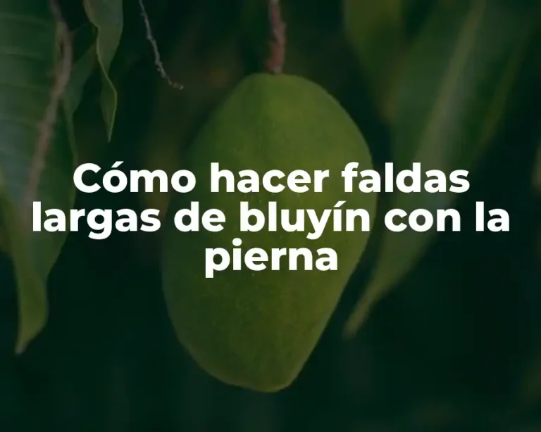 Cómo hacer faldas largas de bluyín con la pierna
