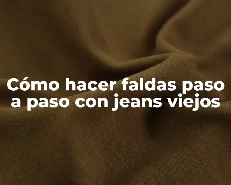 Cómo hacer faldas paso a paso con jeans viejos
