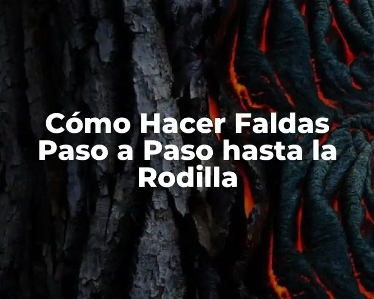 Cómo Hacer Faldas Paso a Paso hasta la Rodilla
