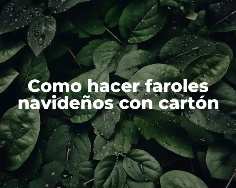 Como hacer faroles navideños con cartón