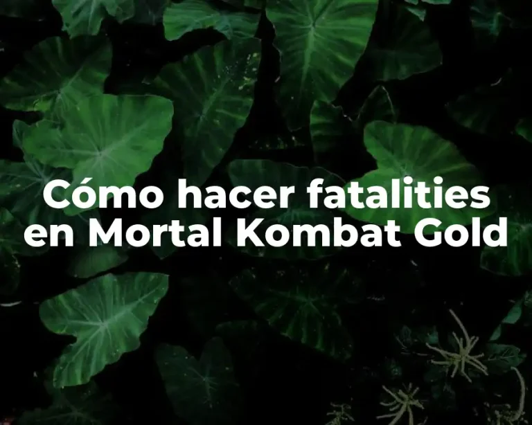 Cómo hacer fatalities en Mortal Kombat Gold