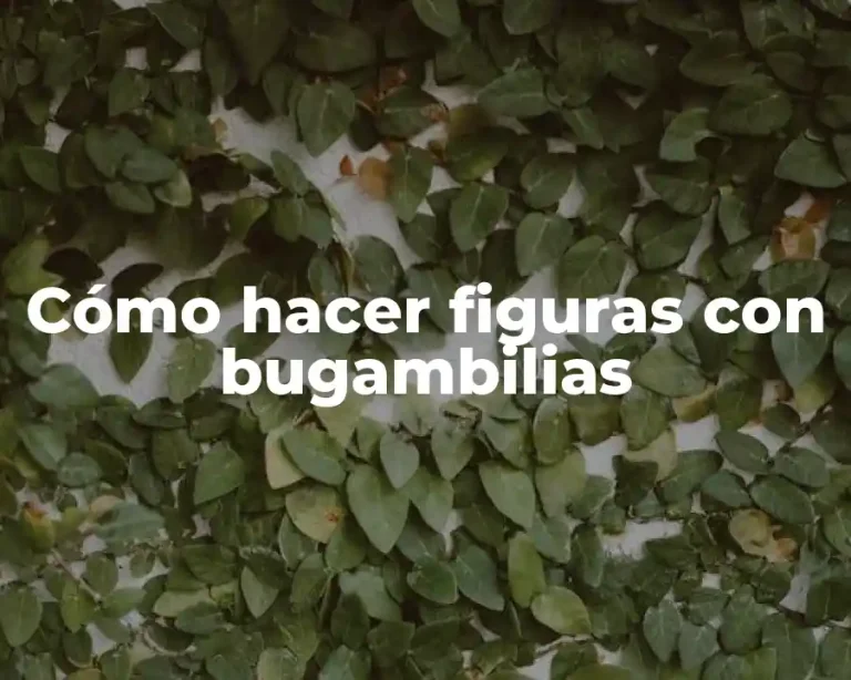 Cómo hacer figuras con bugambilias
