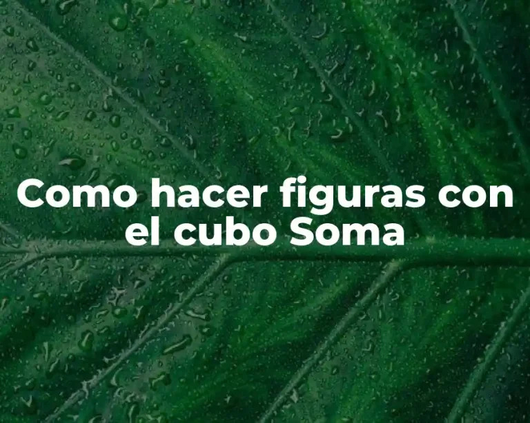 Como hacer figuras con el cubo Soma