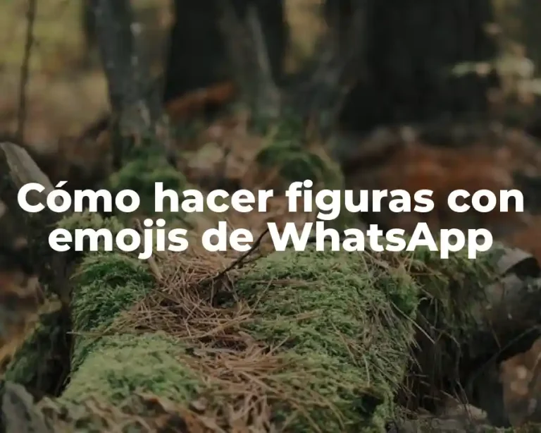 Cómo hacer figuras con emojis de WhatsApp