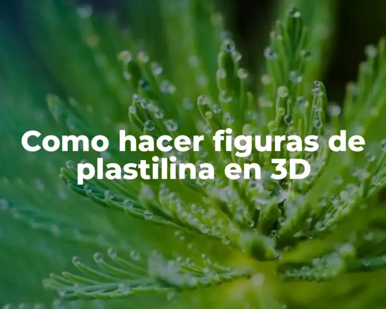Como hacer figuras de plastilina en 3D