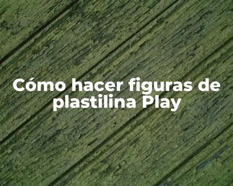 Cómo hacer figuras de plastilina Play