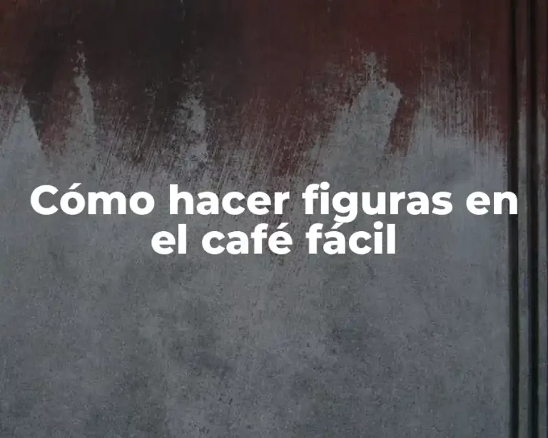 Cómo hacer figuras en el café fácil