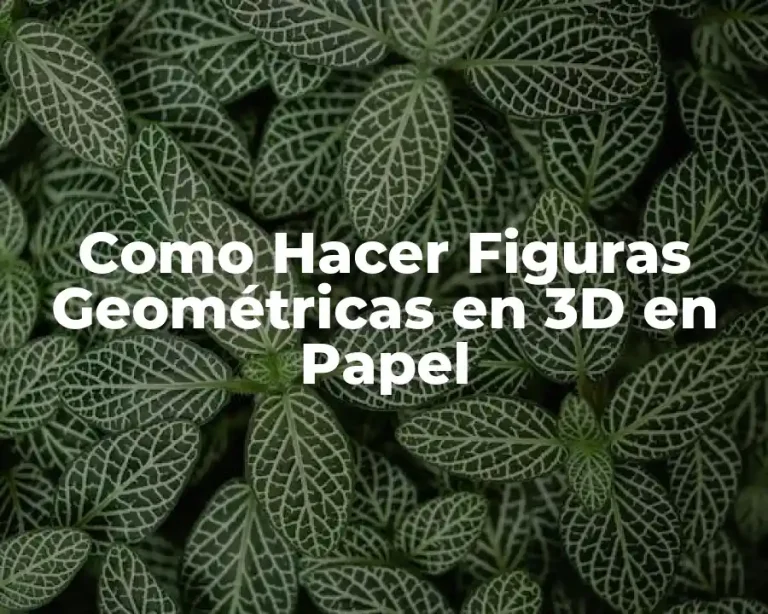 Como Hacer Figuras Geométricas en 3D en Papel