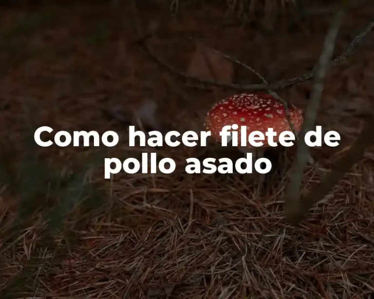 Como hacer filete de pollo asado