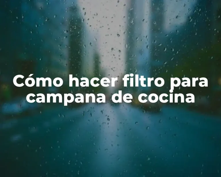 Cómo hacer filtro para campana de cocina