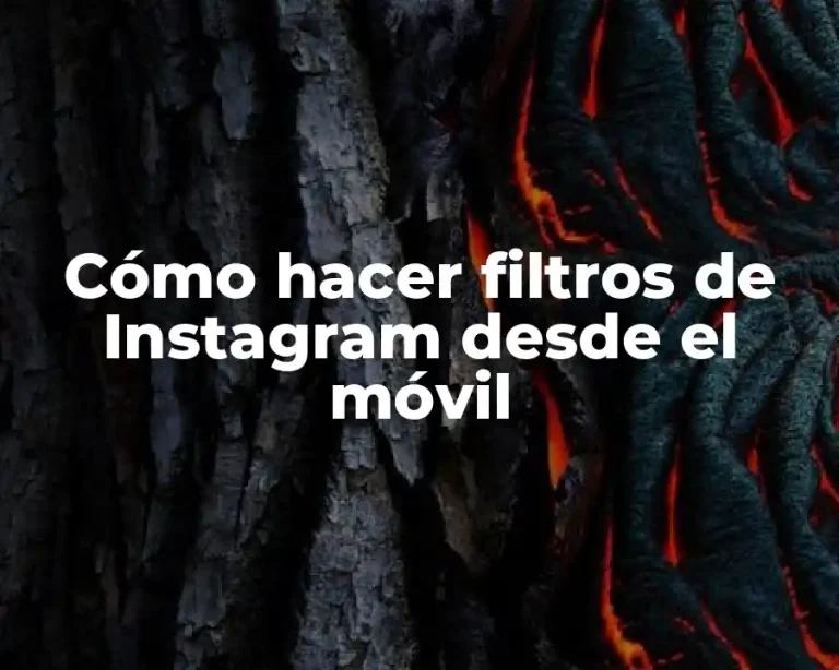 Cómo hacer filtros de Instagram desde el móvil