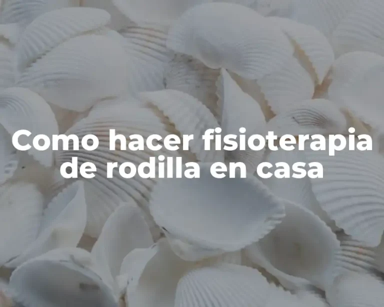 Como hacer fisioterapia de rodilla en casa
