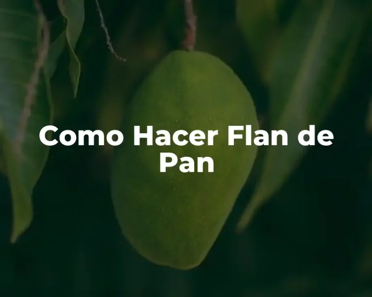 Como Hacer Flan de Pan