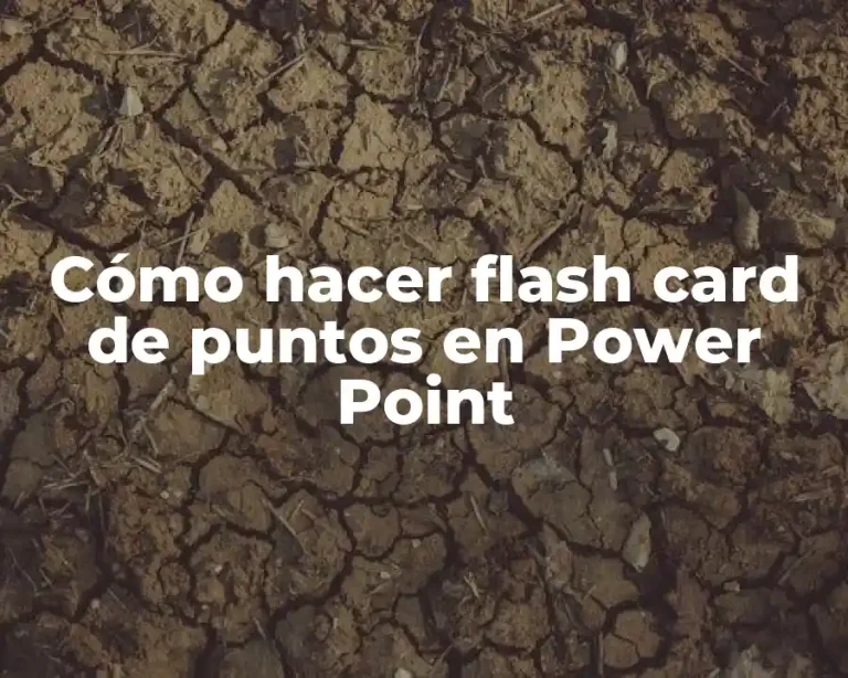 Cómo hacer flash card de puntos en Power Point