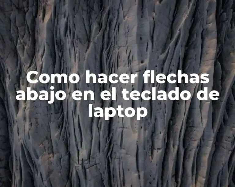 Como hacer flechas abajo en el teclado de laptop