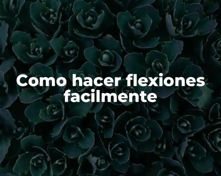 Como hacer flexiones facilmente