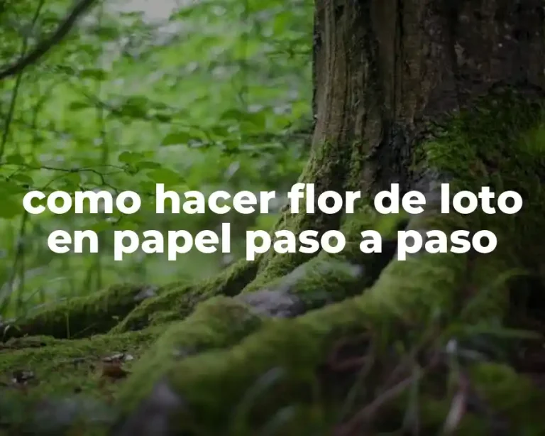 como hacer flor de loto en papel paso a paso