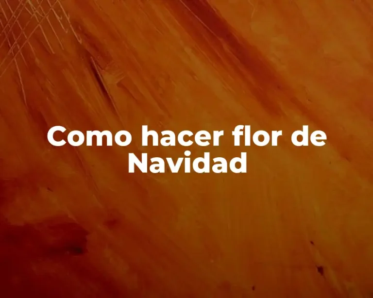 Como hacer flor de Navidad