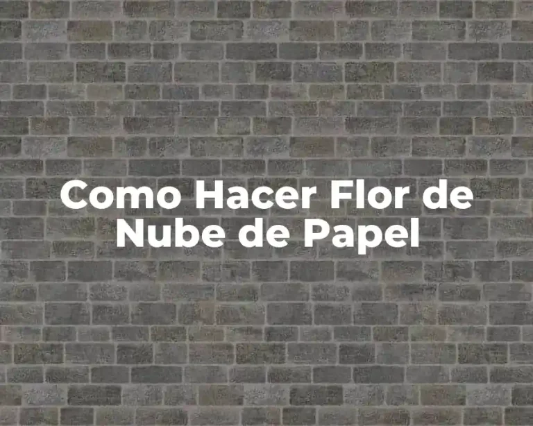 Como Hacer Flor de Nube de Papel