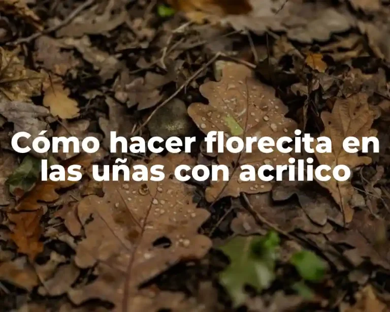 Cómo hacer florecita en las uñas con acrilico