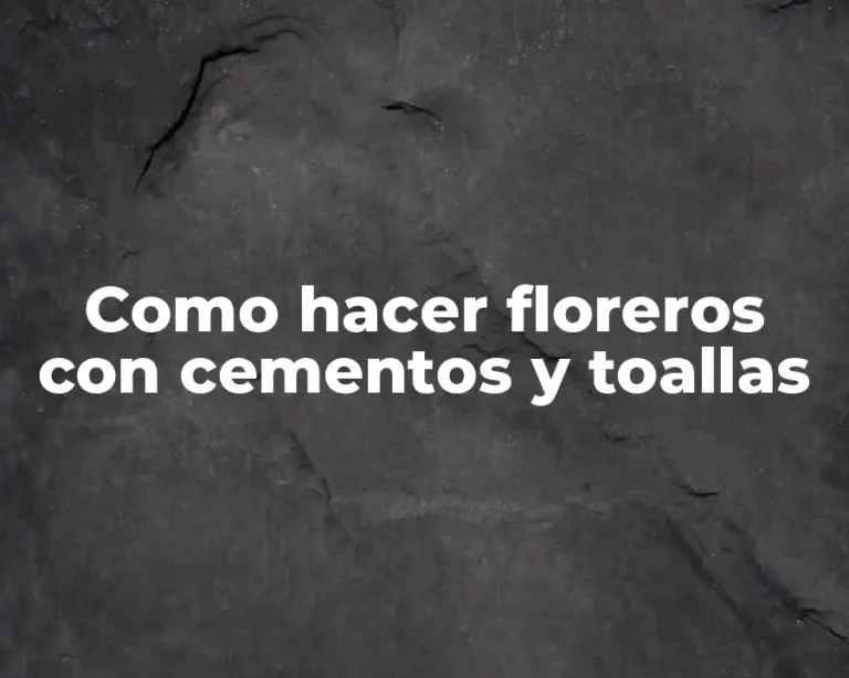 Como hacer floreros con cementos y toallas