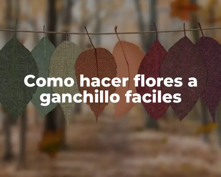 Como hacer flores a ganchillo faciles