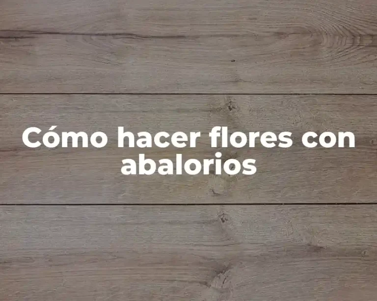 Cómo hacer flores con abalorios