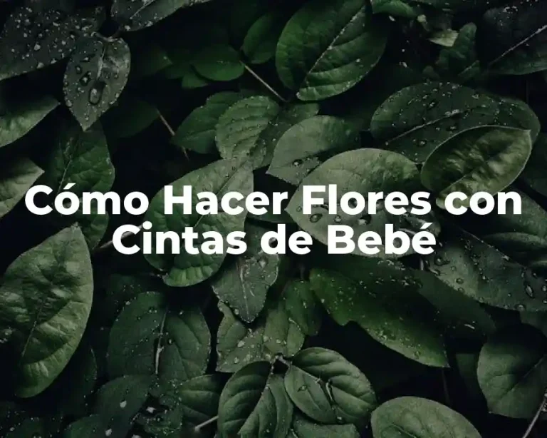 Cómo Hacer Flores con Cintas de Bebé