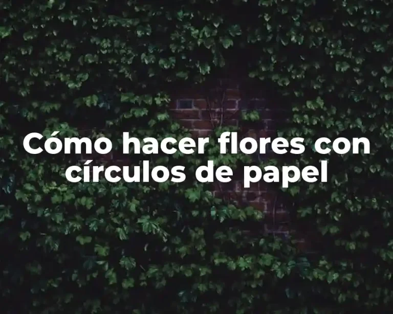 Cómo hacer flores con círculos de papel