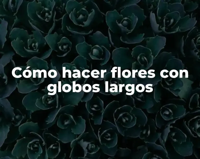 Cómo hacer flores con globos largos