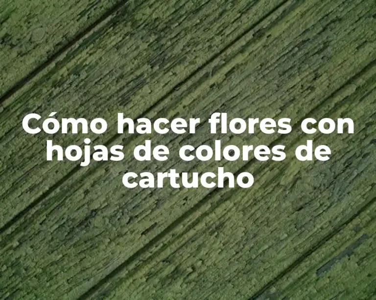 Cómo hacer flores con hojas de colores de cartucho