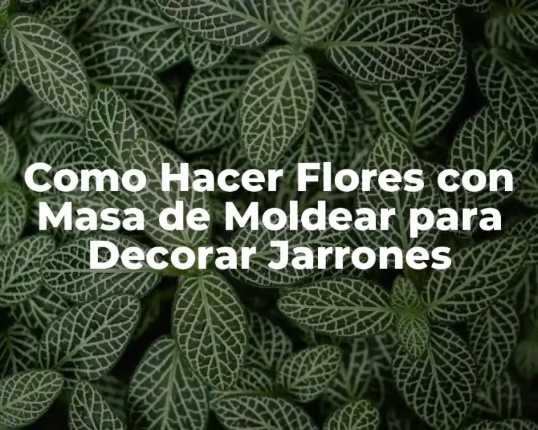 Como Hacer Flores con Masa de Moldear para Decorar Jarrones