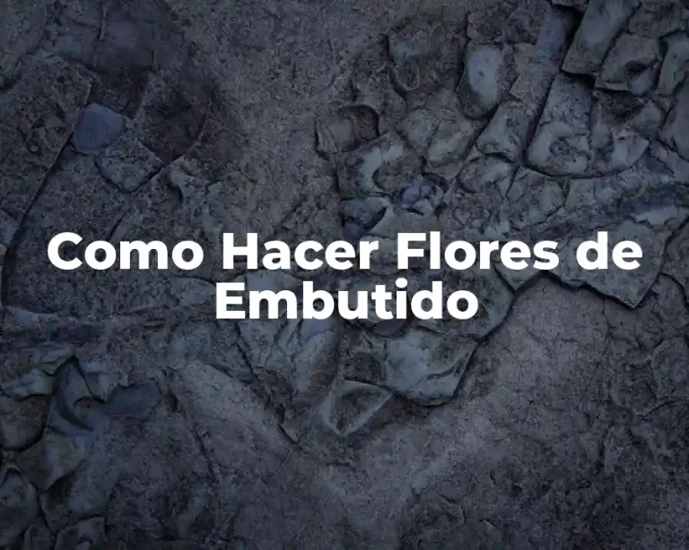 Como Hacer Flores de Embutido