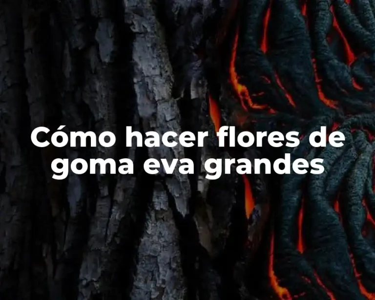 Cómo hacer flores de goma eva grandes