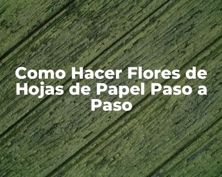 Como Hacer Flores de Hojas de Papel Paso a Paso