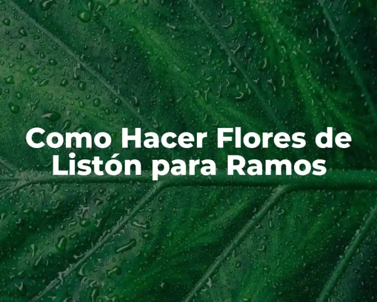 Como Hacer Flores de Listón para Ramos