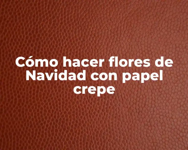 Cómo hacer flores de Navidad con papel crepe