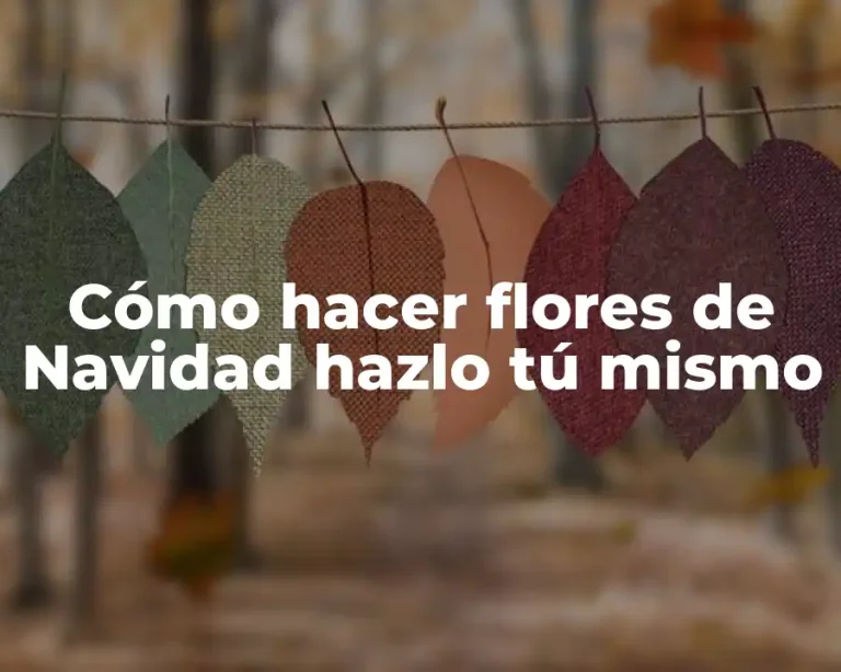 Cómo hacer flores de Navidad hazlo tú mismo