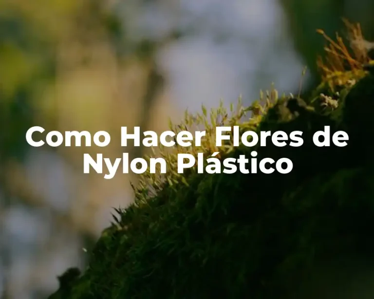 Como Hacer Flores de Nylon Plástico