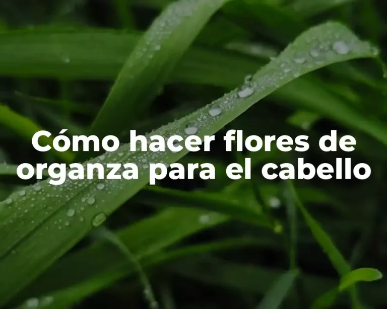 Cómo hacer flores de organza para el cabello