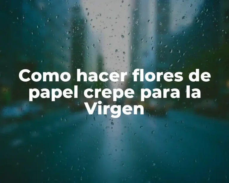 Como hacer flores de papel crepe para la Virgen