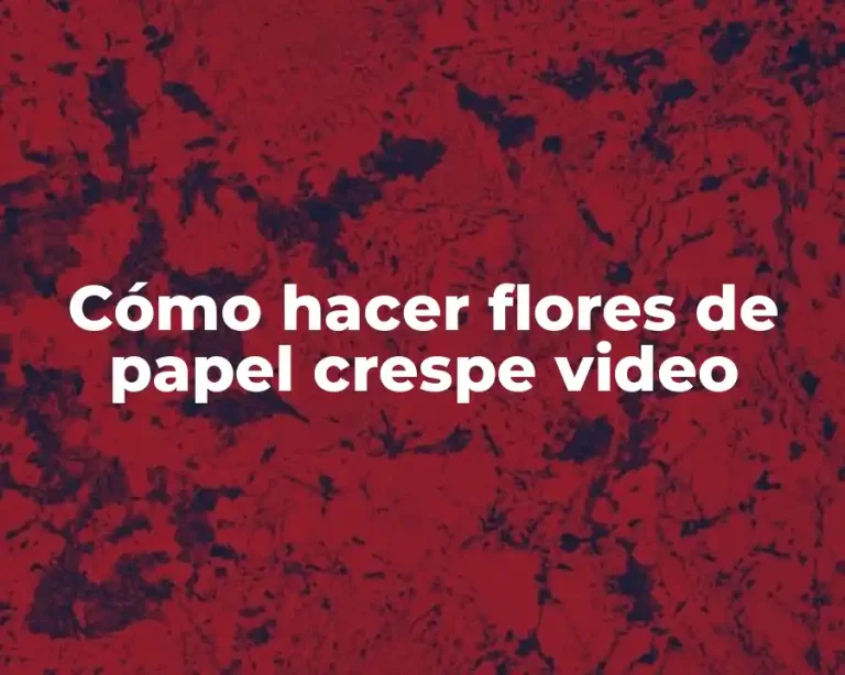 Cómo hacer flores de papel crespe video