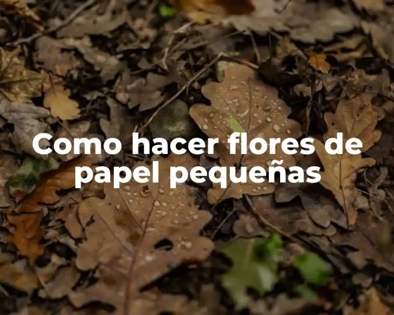 Como hacer flores de papel pequeñas