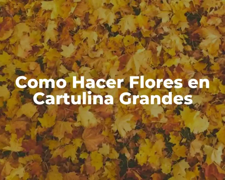 Como Hacer Flores en Cartulina Grandes