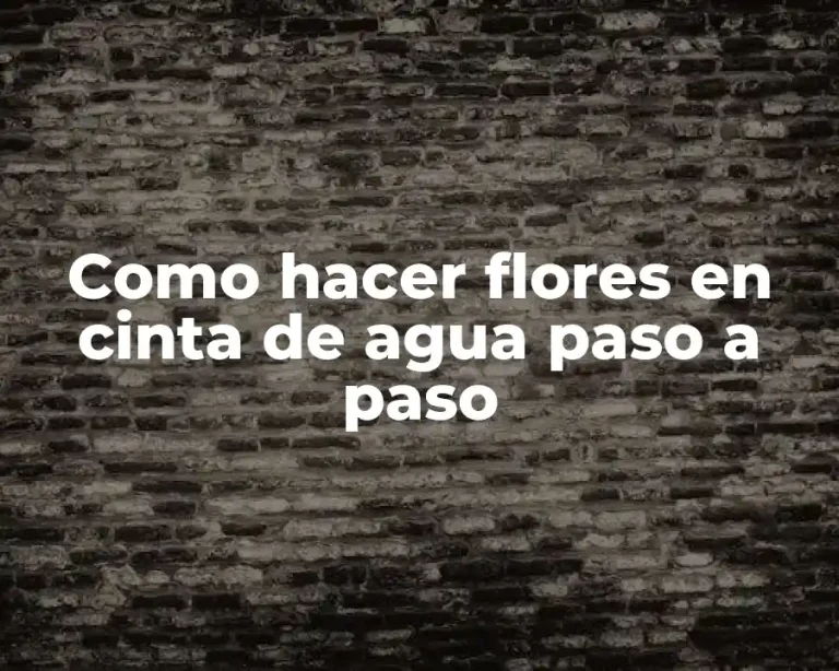Como hacer flores en cinta de agua paso a paso
