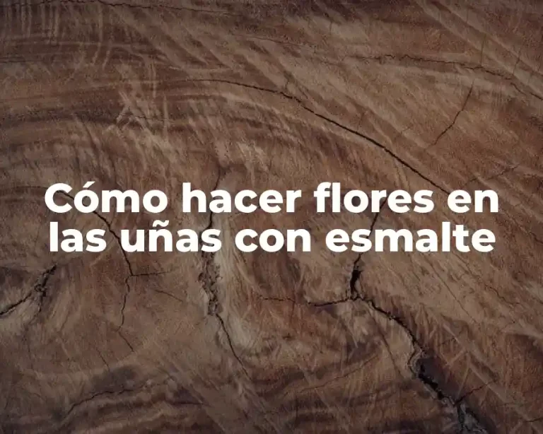 Cómo hacer flores en las uñas con esmalte