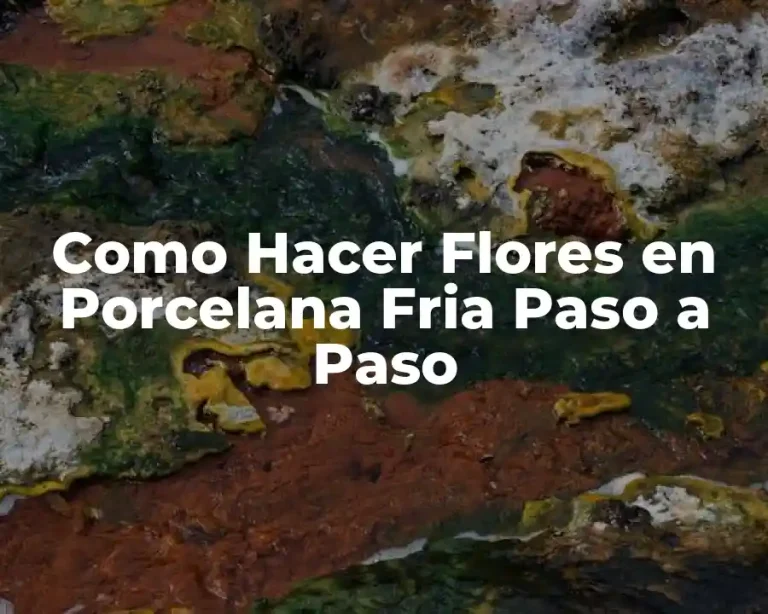 Como Hacer Flores en Porcelana Fria Paso a Paso
