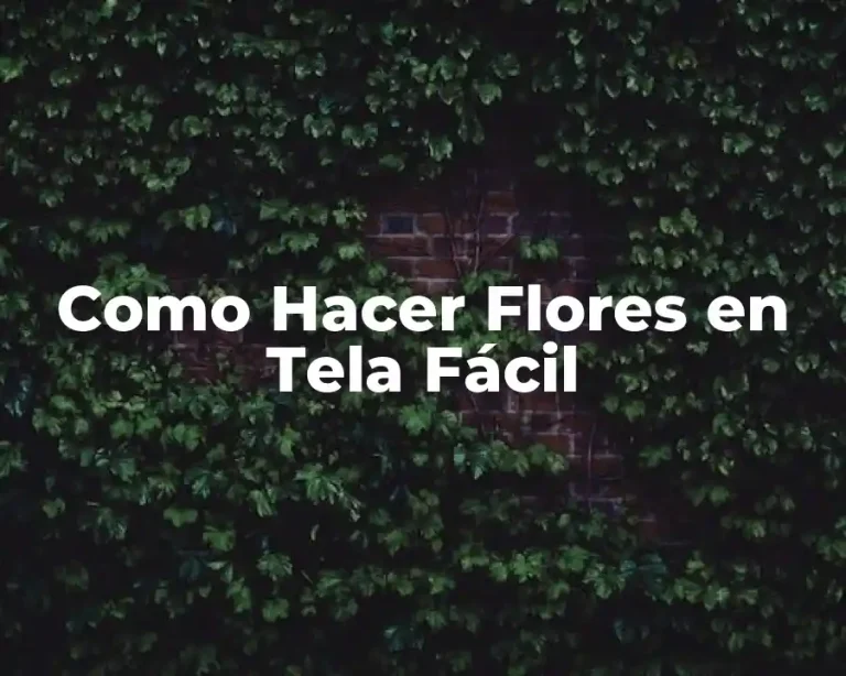 Como Hacer Flores en Tela Fácil